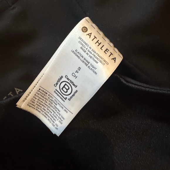NWT Athleta Elation Shine Tights Leggings S Black - Picture 8 of 11